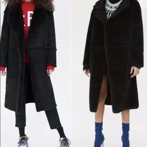 Zara reversible long fur coat